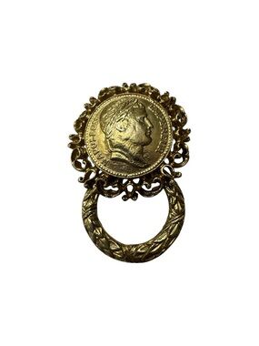 VINTAGE 1950’s Emperor Napoleon door nocker brooch